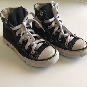 Converse high top black kids size 11